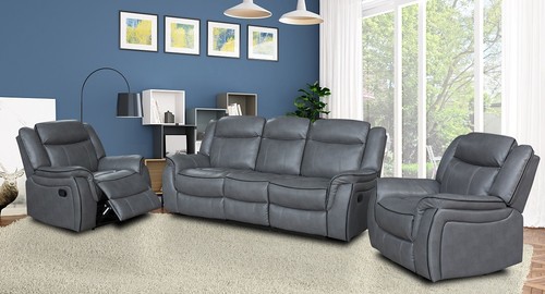 Grey high grade leather - grey,