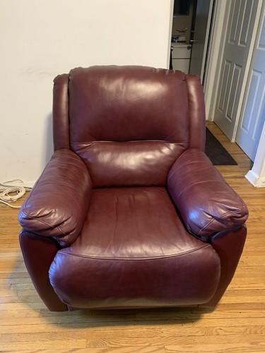 Recliner sofa burgundy pick - recliner, pick-up
