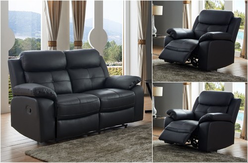 Black genuine leather - genuine,