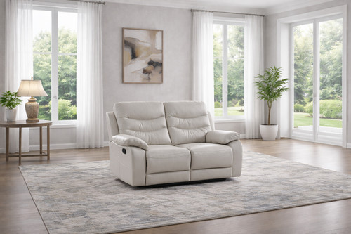 Grey italian leather seater - grey, 2