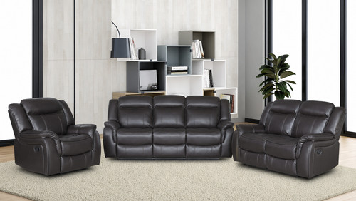 Dark brown leather gel - brown,